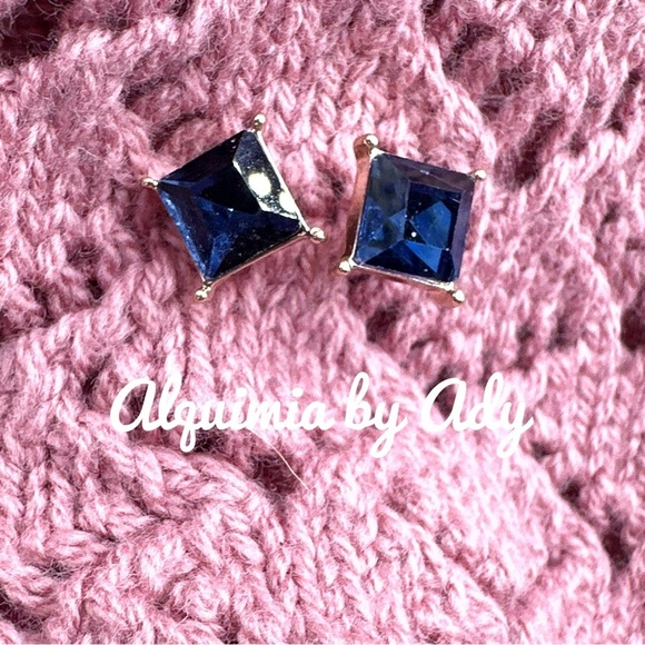 Alquimia by Ady Blue Square Earrings - Picture 1 of 1